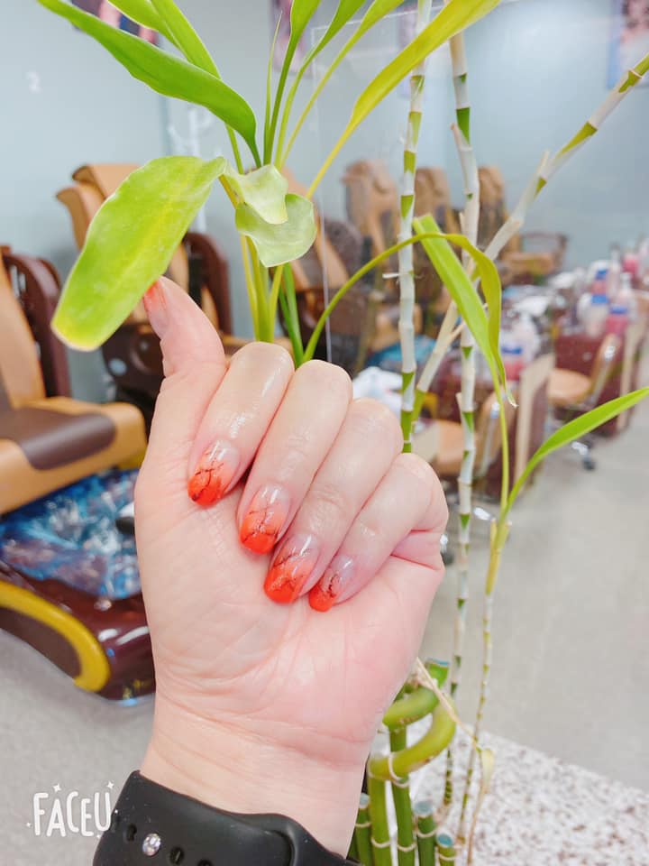 Nails by bamboo plant